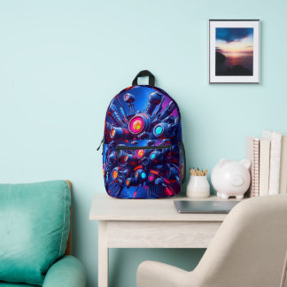 Futuristischer Tech Orb Rucksack | Sci-Fi-Stil