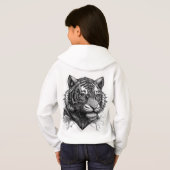 Futuristischer Tiger Hoodie (Schwarz voll)