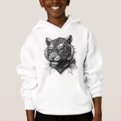 Futuristischer Tiger Hoodie (Vorderseite)