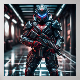 Futuristischer Trooper Poster