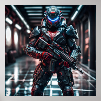 Futuristischer Trooper Poster