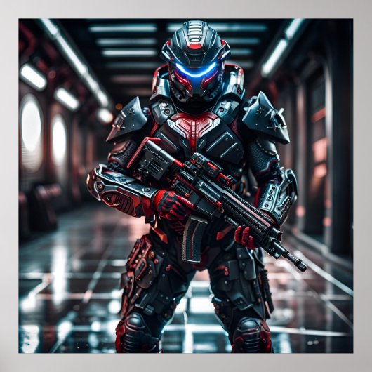 Futuristischer Trooper Poster (Vorne)