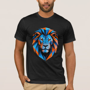 Futuristisches 3D-geometrisches Löwen-T-Shirt T-Shirt