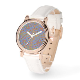 Futuristisches abstraktes Babyblau-Muster Armbanduhr