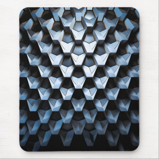 Futuristisches abstraktes blaues geometrisches Met Mousepad