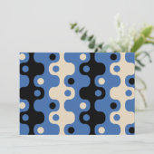 Futuristisches Abstraktes Muster Einladung (Stehend Vorderseite)