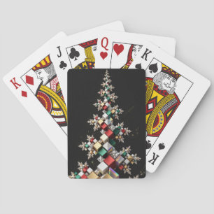 Futuristisches abstraktes Weihnachtsmosaik 3D Spielkarten