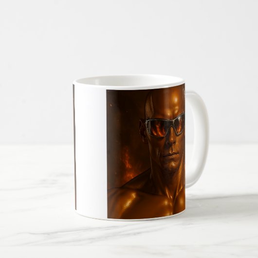 Futuristisches Androidendesign Kaffeetasse (VorderseiteRechts)