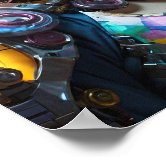 Futuristisches Anime-Zeichen Poster (Ecke)