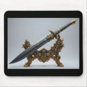 Futuristisches arabisches Schwert Mousepad (Vorne)
