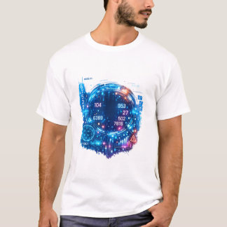 Futuristisches Astronauten-Tech-T-Shirt für Männer T-Shirt