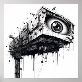 Futuristisches Auge: Überwachungskamera von bis Poster