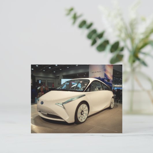 Futuristisches Auto Postkarte (Stehend Vorderseite)