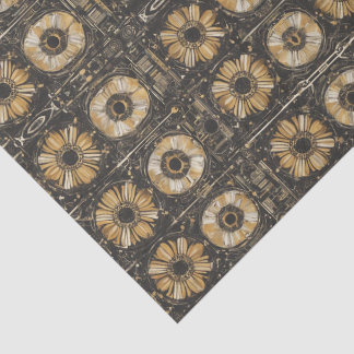 Futuristisches Blumenmuster-Design Seidenpapier