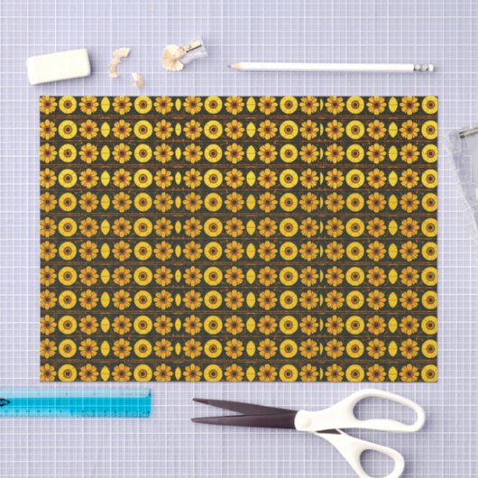Futuristisches Blumenmuster Seidenpapier (Handwerk)