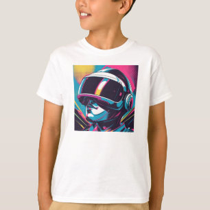 Futuristisches Charakterporträt mit VR-Brille T-Shirt