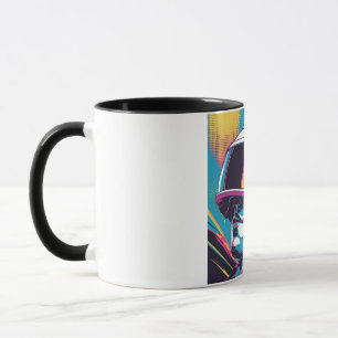 Futuristisches Charakterporträt mit VR-Brille Tasse