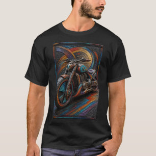 Futuristisches Custom-Motorrad – 3D-Mikro-Mosaik T-Shirt