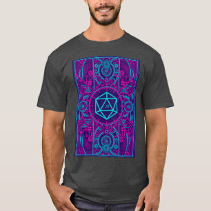Futuristisches Cyberpunk-Tischrollenspiel D20-Würf T-Shirt