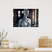 Futuristisches Cyborg-Poster Poster (Küche)