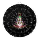 Futuristisches Dartboard mit Neon Lights Dartscheibe (vorne)