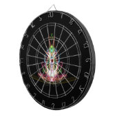 Futuristisches Dartboard mit Neon Lights Dartscheibe (Vorderseite rechts)
