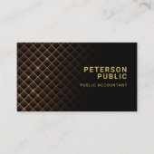 Futuristisches Diamantmuster | Goldlinien | Schwar Visitenkarte (Vorderseite)