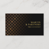 Futuristisches Diamantmuster | Goldlinien | Schwar Visitenkarte (Vorderseite)