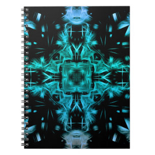 Futuristisches elektrisches Plasma-Fraktaldesign Notizblock