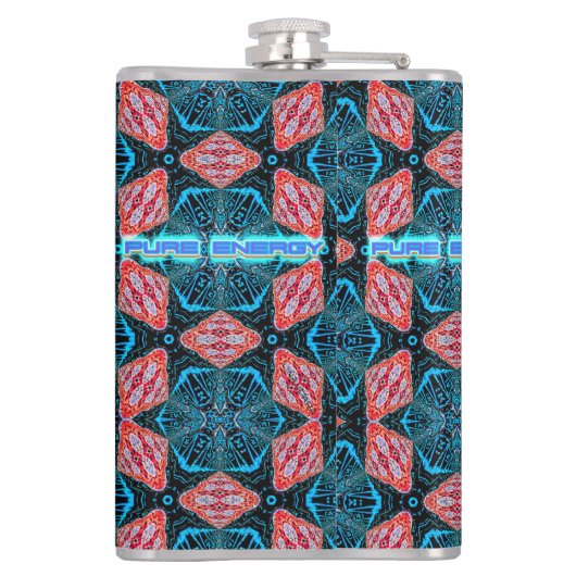 Futuristisches Fraktal aus reinem Energie Flachmann (Rückseite)