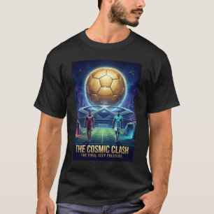 Futuristisches Fußballspiel Golden Ball Poster T-Shirt