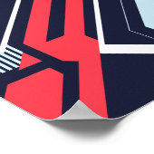Futuristisches geometrisches abstraktes Design Poster (Ecke)