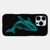 Futuristisches geometrisches Wal iPhone 16 Pro Max Hülle (Rückseite (Horizontal))