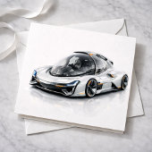 Futuristisches High-Tech-Konzeptauto-Design Drucke Karte