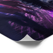 Futuristisches Hooded Female Cyberpunk Poster - A (Ecke)