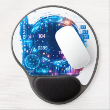Futuristisches HUD-Interface-Mauspad – Cyber-Tech 
