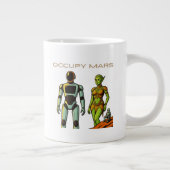 Futuristisches humanoide Roboterdesign Jumbo-Tasse (Rechts)