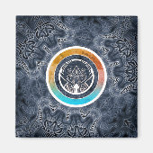 Futuristisches Kaleidoskopmuster Magnet (Vorne)