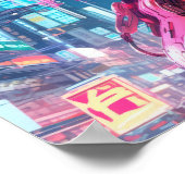 Futuristisches Kunstposter: Ludo Ne Agni Omotel im Poster (Ecke)