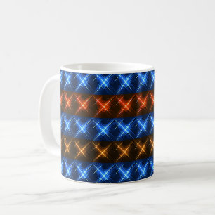 Futuristisches leuchtendes Sternmuster Kaffeetasse