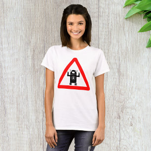 Futuristisches Medizin-Bot-Warnschild T-Shirt