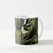 Futuristisches Metallprofil Kaffeetasse (VorderseiteRechts)