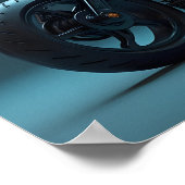 Futuristisches Motorrad Poster (Ecke)