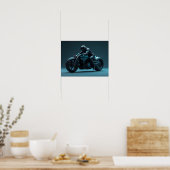 Futuristisches Motorrad Poster (Küche)