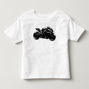 Futuristisches Motorrad Schwarz Weiß Vektor Kleinkind T-shirt