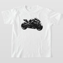 Futuristisches Motorrad Schwarz Weiß Vektor 