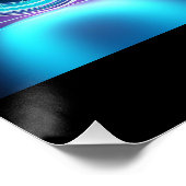 Futuristisches Neon Bicycle - Hightech Wireframe A Poster (Ecke)