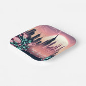 Futuristisches Neon-Brautparty für elektrische Ros Pappteller (Gewinkelt)