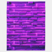 Futuristisches Neon Brick Wall Design Fleecedecke (Vorderseite)