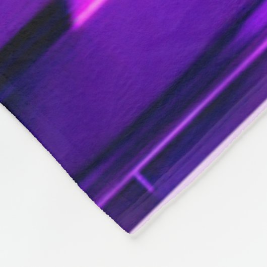Futuristisches Neon Brick Wall Design Fleecedecke (Ecke)